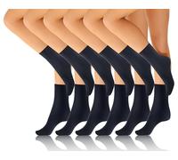 sesto senso Donna Calzino Microfibra Calze Seta Corto 6 Paia 40 Den Blu Navy 6x1pack