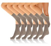 sesto senso Donna Calzino Microfibra Calze Seta Corto 6 Paia 40 Den Grigio 6x1pack