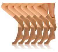 sesto senso Donna Calzino Microfibra Calze Seta Corto 6 Paia 40 Den Marrone 6x1pack