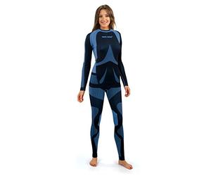 sesto senso Donna Intimo Termico Impostato Maglia a Maniche Lunghe T-Shirt Funzionale e Pantaloni Lunghi Leggings M Blu Cielo Turchese