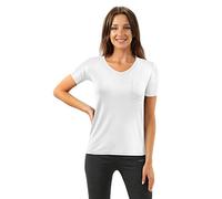 sesto senso Donna T-Shirt Scollo a V Tasca sul Petto Viscosa M Bianco