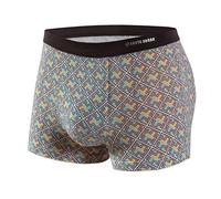 sesto senso Herren Boxershorts Microfaser mit Motiv Micro Modal Bunte Unterhose Orange Aqua Grau XL 3
