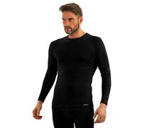 sesto senso Maglia Intima Uomo Lunga Cotone 95% Termica Funzionale Biancheria Maniche Lunghe XL Nero
