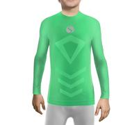 sesto senso Maglia Termica da Ragazzo a Maniche Lunghe Intimo Sportivo a Compressione Base Basic 2XS/XS Green Verde