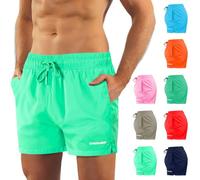 sesto senso Pantaloncini da Bagno da Uomo Menta Corto Colori alla Moda Fodera Interna Short da Spiaggia SZ2406 3XL Mint