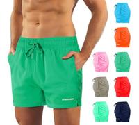 sesto senso Pantaloncini da Bagno da Uomo Verde Corto Colori alla Moda Fodera Interna Short da Spiaggia SZ2403 3XL Green