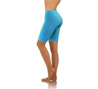 sesto senso Pantaloncini Donna Turchese Corti Cotone Ragazza Colorati Pantaloni Sportivi Fitness Yoga Pantaloni S Turquoise