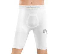 sesto senso Pantaloni Corti da Ciclismo per Un Ragazzo Biancheria Intima Sportiva a Compressione 2XS/XS White Bianco