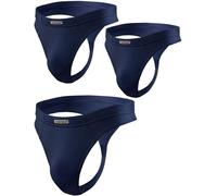 sesto senso Perizoma Uomo Micromodal 3 Pack String Tanga Sexy Ligerie S 3 Pack Blu Scuro
