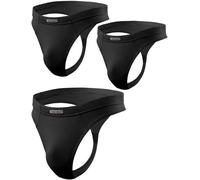 sesto senso Perizoma Uomo Micromodal 3 Pack String Tanga Sexy Ligerie XXL 3 Pack Nero