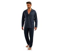 sesto senso Pigiama Uomo Abbottonata Cotone Lungo Set Pigiami Bottoni Classici Due Pezzi Lingerie Maniche Lunghe Pantaloni Lunghi M kotwice Granat