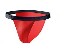 sesto senso Slip Uomo Cotone 1 Pacchi Sexy Mutande Comodo Biancheria Intima di Base Tanga L Rosso