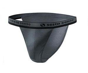 sesto senso Slip Uomo Cotone 1 Pacchi Sexy Mutande Comodo Biancheria Intima di Base Tanga XXL Grafite