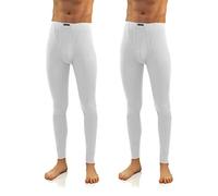 sesto senso Uomo 2 Pack Calzamaglia Lunga Intimo Uomo k2 (Bianco, L)