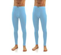 sesto senso Uomo 2 Pack Calzamaglia Lunga Intimo Uomo k2 (Blu, L)
