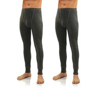 sesto senso Uomo 2 Pack Calzamaglia Lunga Intimo Uomo k2 (MelangeScuro, S)