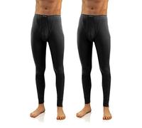 sesto senso Uomo 2 Pack Calzamaglia Lunga Intimo Uomo k2 (Nero, XXL)