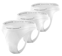 sesto senso Uomo Seamless Strings Mutande G-Strings Sexy Intima di Base Perizoma 3 Pack S/M Bianco
