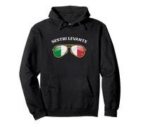 Sestri Levante Italy Vintage Flag Sunglasses Felpa con Cappuccio