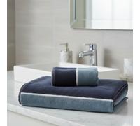 Set 1+1 asciugamano e ospite Carrara Londra geometrico blu