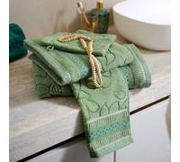 Set 1+1 asciugamano e ospite PIP STUDIO Jasmin Jacquard verde