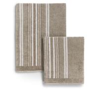 Set 1+1 asciugamano e ospite Trussardi Sponge&Stripes sabbia