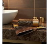 Set 1+1 asciugamano viso e ospite in spugna Carrara Tandy marrone