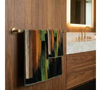 Set 1+1 Coppia di asciugamani Carrara Jamaica a righe nero