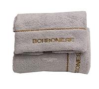 Set 1+1 coppia di spugne asciugamano e ospite borbonese fine op perla