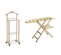 Set 1 Asse Da Stiro + 1 Indossatore Naturale, Legno di Faggio