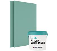 Set 1 Idrolastra Cartongesso H2 BA13 1200x2000 Pittura Superlavabile 2,5 L