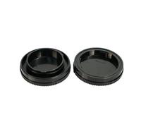 Set 1 paio, compatibile con Sony, NEX NEX-3 E-Mount | Tappo posteriore obiettivo e tappo anteriore corpo fotocamera