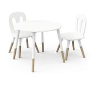 Set 1 tavolo + 2 sedie - FIMIANA - Stile scandinavo - Bianco opaco / Rovere Kronberg - DEMEYERE
