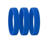 Set 10, 30, 50, 100, 200, 500, 1000 Braccialetti in silicone personalizzabili e colorati, 200x12x2 mm, Personalizzati con testo in serigrafia | Disponibili in 8 colorazioni