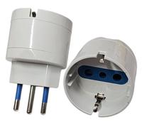 Set 10 Adattatori da Presa Schuko a Spina Italiana Piccola 10A - 250V 1500W Max
