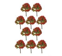 Set 10 Alberi Ferroviari 6cm con Fiori per rossi Vivaci Set 10 | Materiale plastica e gomma, lavorazione , dettagli fini, durata nel tempo, vivaci
