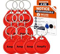 SET 10 BADGE RFID 13,56 MHz | Chip UID MODIFICABILE CUID | PROGRAMMABILE ANDROID MCT | COMPATIBILE VIGIK UNIVERSALE & CP7 CP5 EP7 HP7 | 9 COLORI | PASSO OVUNQUE IMMOBILE LETTORE RFID NFC TAG ETC... 1