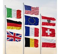 Set 10 bandiere europee e USA 90 x 150 cm per hotel campeggi villaggi turistici
