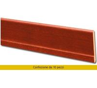 Set 10 Battiscopa con Piede 10x70 H.245 10 colore Mogano 60651 Magica