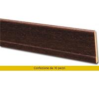 Set 10 Battiscopa con Piede 10x70 H.245 10 colore Noce Scuro 60641 Magica