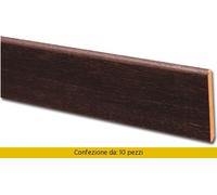 Set 10 Battiscopa Liscio 7x70 H.245 10 colore Noce Scuro 60341 Magica