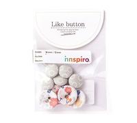 Set 10 bottoni cotone da matrimonio 18 mm/13 mm. 5u./misura