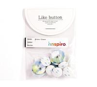 Set 10 bottoni in cotone cloud 18 mm/13 mm. 5u./misura