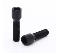 SET 10 BULLONI A STELLA CERCHI NERI 40mm 12x1,25 + chiave Japan Racing