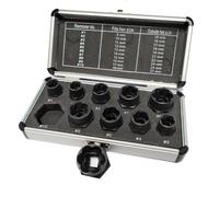 SET 10 BUSSOLE 9 -19 mm CON ATTACCO QUADRATO 3/8" PER BULLONI E DADI DANNEGGIATI