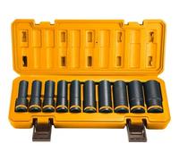 Set 10 Bussole a Impatto 1/2" - Professionali INGCO da 10 a 24 mm in Valigetta