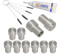 SET 10 CAPPUCCIO IN ALLUMINIO PER GOPPOLO PISTONE VALVOLA DI DRAINAGGIO UNITÀ DI PERCOLAZIONE GRUPPO BRASCIA MACCHINA DA CAFFÈ RICAMBIO COMPATIBILE CON JURA STAMPA GIGA KRUPS FRANKE AEG ECC..