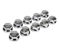 Set 10 Copribulloni in ABS Ø 32/33 mm Cromo Cerchi Ruote per Camion - C98061