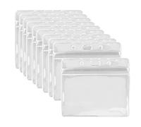 Set 10 Custodie Protettive Per Tessere - Portacarte Portatessere Per Carta Di Credito Tessera Sanitaria Patente Bancomat - Trasparente Opaco Distintivo Trasparente Plastica Impermeabile Porta Badges