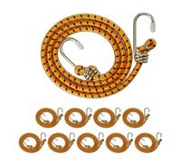 Set 10 elastici portapacchi bici ganci funi cavi auto L: 90 cm cinghie bagagli